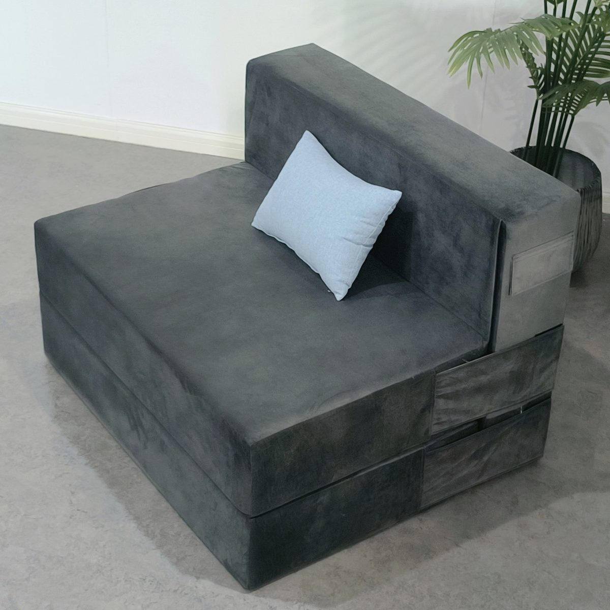 Folding Chair Bed with Cushion