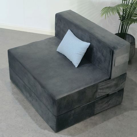 Folding Chair Bed with Cushion