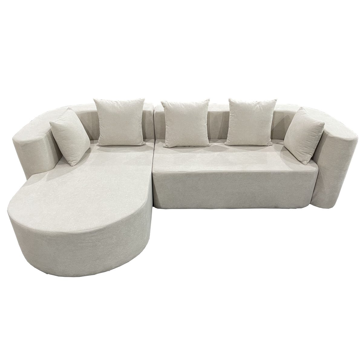 Curved-End Chaise Sectional