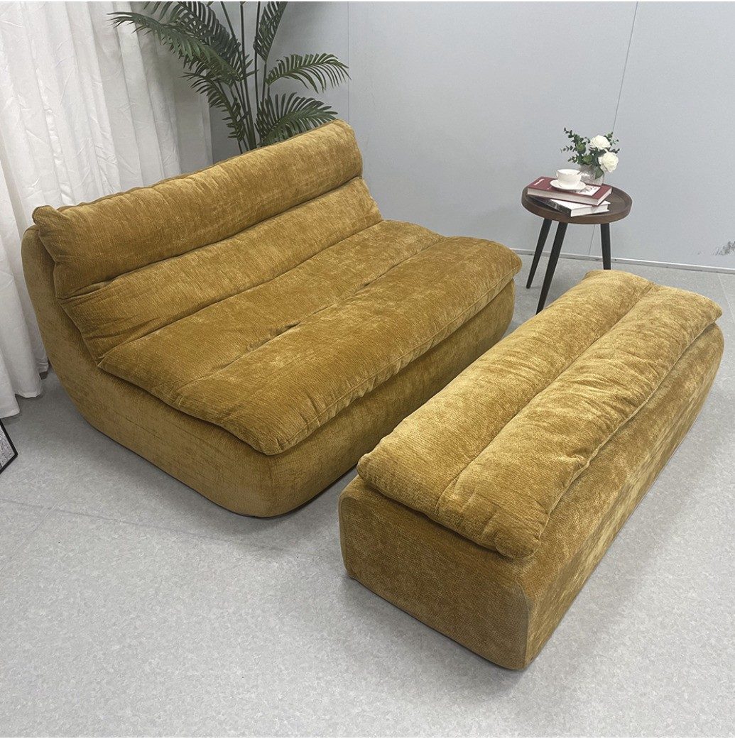 Floor Lounger with Long Ottoman