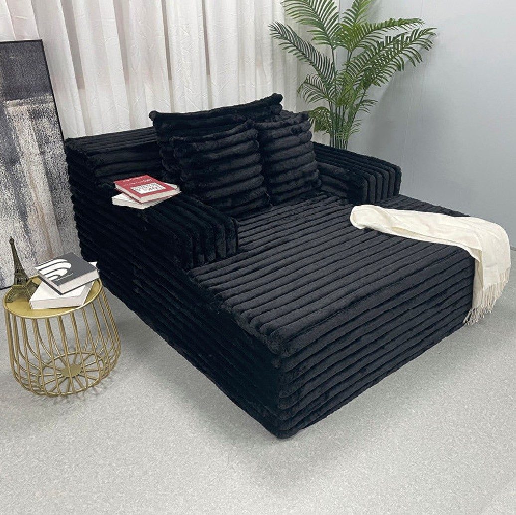 Plush Lounge Bed with Back Cushions